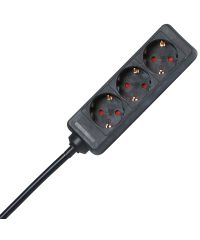 Kopp 3-fach Steckdosenleiste Standard, schwarz, 128615005
