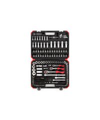 GEDORE red Steckschlüsselsatz, 172-teilig, Mit Umschaltknarre, Ratschen, Steckschlüssel und Bitsatz, Schwarz/ Rot, 1/4+3