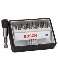 Bosch Pro 12+1tlg. Schrauberbit-Set Extra Hart für Phillips-Kreuzschlitz-, Pozidriv-Kreuzschlitz- und Innen-Torx-Schrauben