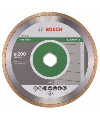 BOSCH Diamanttrennscheibe Standard für Ceramic, 200 x 25,40 x 1,6 x 7 mm, 2608602537
