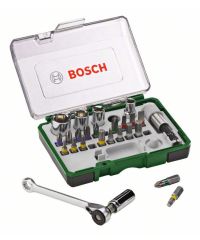 Bosch 27-teiliges Schrauberbit- und Ratschen-Set mit Farbcodierung, 2607017160