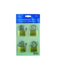 Mess-Vorhängeschloß Satz 4-tlg.Schloß