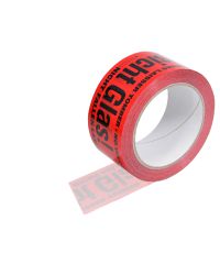 PP-Warnband rot Vorsicht Glas 50 mmWarnband