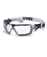 Uvex Bügelbrille pheos s guard, farblos, schwarz/grau (9192680)