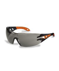 UVEX Schutzbrille pheos grau (23%), schwarz/orange (9192.245)