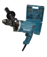 Makita HP1631KX3 Schlagbohrmaschine im Koffer, 710 W inklusiv 74 teilig Zubehör