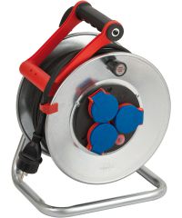 Brennenstuhl Garant S IP44 Kabeltrommel Stahlblech silber 25 mtr Gummikabel 3G1.5