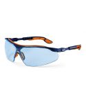 Uvex 9160.064 - Schutzbrille kratzfest, beschlagfrei Blau/Orange