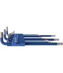 Projahn Winkelstiftschlüssel-Set blau 9-tlg. 3613 Innen-6-kant lang 1,5 - 10 mm