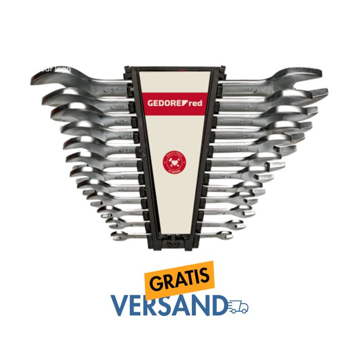 GEDORE red Doppelmaulschlüssel Satz, Set 12-teilig R05105012 