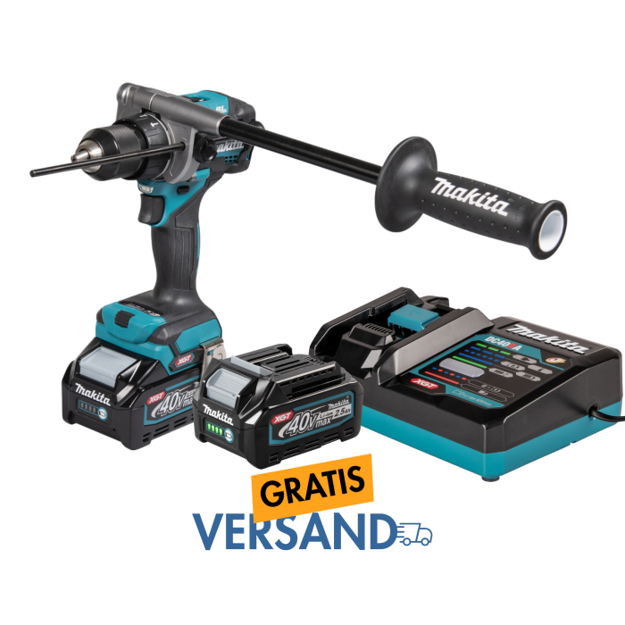 Makita Akku-Schlagbohrschrauber 40V max. HP001GD201 2x2,5Ah und Ladegerät
