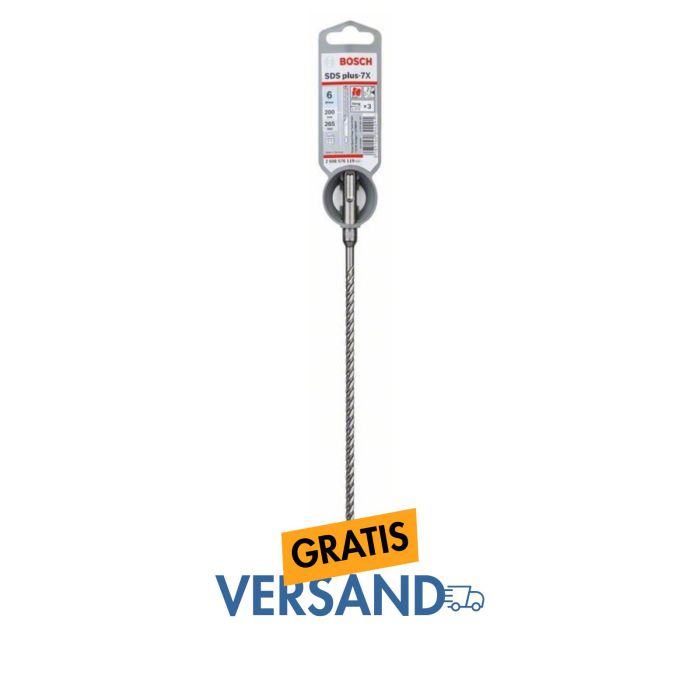  	Bosch Professional Hammerbohrer 2608576119 SDS-plus-7X (6 x 200 mm)