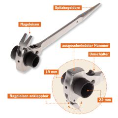Projahn 2319221 Gerüstbauerschlüssel 4-in-1