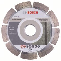 BOSCH Diamanttrennscheibe Standard für Concrete, 125 x 22,23 x 1,6 x 10 mm