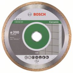 BOSCH Diamanttrennscheibe Standard für Ceramic, 200 x 25,40 x 1,6 x 7 mm, 2608602537
