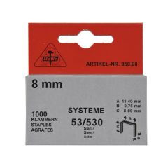 Klammern Typ 53 Stahl 8 mm (5000 Stück)Klammern