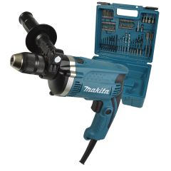Makita HP1631KX3 Schlagbohrmaschine im Koffer, 710 W inklusiv 74 teilig Zubehör